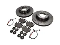 后刹车片和刹车盘套件。保时捷 996 C4S / 996 Turbo - 99635240X02BRE, 99635240X02, 99635294904BRE, 99635294904, 99635208602, 99635208600, 99661236501