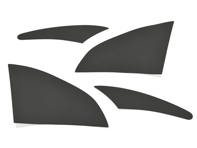 Stone chip protection film set of 4, BLACK. Porsche 964 Turbo widebody Paint protection film