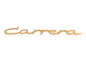 'CARRERA' Large gold badge. Porsche 356 A / 356 B T-5 / 356 B T-6 / 356 C - 64455932500