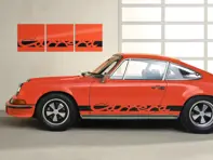 Wall Art - Carrera Side Decor in Orange. Limited Edition