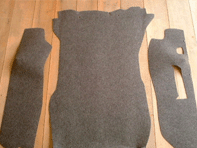 Ensemble de tapis de coffre. Porsche 911 1974-76