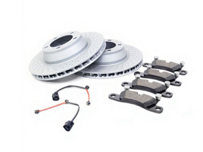 后刹车片和刹车盘套装（330mm）。适用于保时捷 981 Spyder / GTS - 98135240300, 98135240400, 99135293904, 99160918300