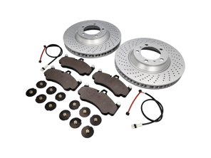 FRONT Brake Pads and Brake Disc Package. Porsche 997 GT3 by Zimmermann - 99735140990, 99735141090