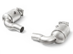 Akrapovic link pipe set w cat (SS) for Porsche 991.2 Turbo / Turbo S 2018>> - 99711300930, 997113009AX, 99711301030, 997113010AX