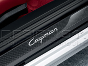 Listelli sottoporta in carbonio con logo. Porsche 981C Cayman / 718 (982) Cayman - 98104480022, 98104480023