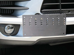 Ricevitore per gancio di traino Rennline - supporto targa ricavato dal pieno. PorscheMacan - E1070.166 EURO, E1070.166 USA