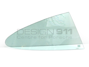 Vidrio de ventana trasera de 1/4, tinte verde. Porsche 911 68-77 Coupé - 91154310202, 91154310207, 91154310102