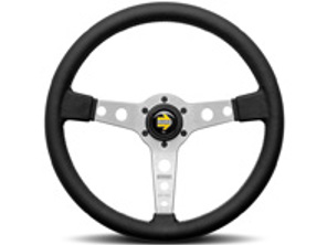 Lenkrad Prototipo - Silber / schwarzes Leder - Momo