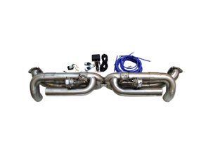 DesignTek X-Pipe Auspuff vorne mit Valvetronic Schalter Porsche 991 S 3.8L - 115280-04, 99111133105, 99111133107, 99111133104, 99111133106