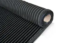 Pinstriped velour, 2x1.5 m, Black/White. Porsche 911, 924, 928, 944, 964 - PCG000000107BN