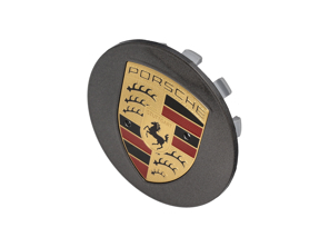 带全彩保时捷盾徽的钛金属轮盖 - 9P101149AOC6, 9P101149A, 9P1601149AOC6