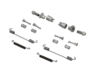 Handbremsbacken Federsatz. Porsche 9YA Cayenne - 99335207100, 298609723, 99735272101, 298609717, 97035272300, 298609715, PAB60958300, 958609279