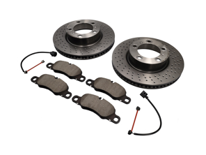 FRONT Brake Pads and Brake Disc Package. Porsche 981 - 98135140101, 98135140201, 98135193904, 99160916500