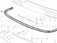 Front Smile Rubber. Porsche 965 Turbo - 96550514301, 9655051430101C, 9655051430201C, 9655051430301C
