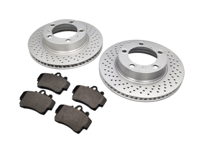 VOOR Remblokken en remschijfpakket Porsche 987 Boxster / 987C Cayman - 98735140101, 98735140201, 98735193903