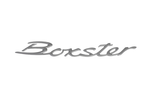 BOXSTER - Badge, Titanium Metallic. Porsche 986 / 987 - 9865592370070C, 986559237019A4, 98655923702, 986.559.237.00.70C, 986.559.237.01.9A4, 986.559.237.02