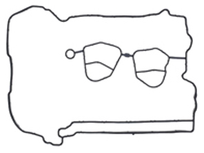 Cylinder head cover gasket. Porsche 982 Boxster / 982C Cayman - 9A210557000, 9A210558000, 9A210557001, 9A210558001, 816.750, 816.760