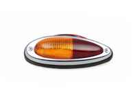 Indicatore di direzione posteriore rosso/arancione con guarnizione in gomma. Porsche 356A / 356B / 356C - 64463140410, 64463140310 - 356LTG003, 356LTG004