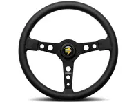 原型方向盘 - 黑色 / 黑色皮革 - Momo