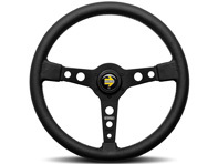 Volante prototipo - nero / pelle nera - Momo