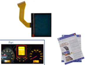 Display impostato per quadro strumenti (US) colore giallo. Porsche Caienna 955 - 6080, 7L5920970H, 7L5920970A, 7L5920885, 7L5920880B, 7L5920880A, 7L5920875H, 7L5920875C, 7L5920870A, 7L5920870B, 7L5920870C, 7L5920870D, 7L5920875, 7L5920875A