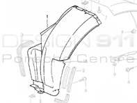 Wheel Arch Liner Front. Porsche 993 - 99350412501, 99350412601