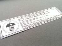Distributiesticker, VS, voor Porsche 911 E / 911S / 911 T (1973) - 91100651400, 91100651401