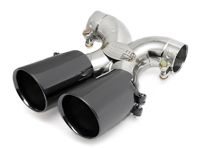 Exhaust Tail Pipe Black Chrome. Porsche 981 Boxster Spyder / 981C Cayman GT4 - 98111136160, 98111136161