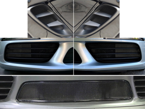 前保险杠散热器和侧通风口金属丝网套件保时捷 718 S