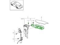 Klep voor softtopbox, onder. Porsche 996 / 997.1 / 997.2 1998-13 - 99656162502, 99656162500, 99656162602, 99656162600, 99656191100, 99656191200