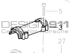 Deslizamiento de engranajes. Mitad superior. Porsche 964 / 993 - 96442410305