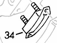 Soporte de transmisión trasera. Porsche 356 - 35620515