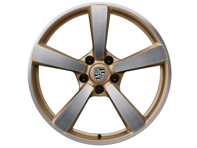 Llanta de aleación trasera Center Lock Turbo S Exclusive Design con acabado Platinum Silver Metallic 21" 12J ET70 - 992601025AEOP9