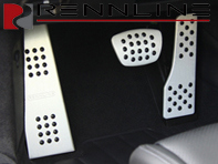 Rennline 铝制 3 件式踏板组橡胶手柄。保时捷 981 / 718 / 991 / 991.2 PDK - P7162101, P71.62.101
