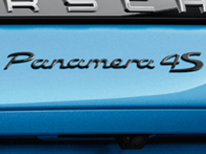 'PANAMERA 4S' Rear Badge, in Black. Porsche 971 Panamera 2017>> - 971044880041