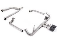 Milltek sports exhaust with cat replacement pipe and carbon jet trims. Porsche 718 GTS 2.5ltr