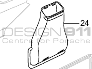 Conduit d'admission d'air de becquet arrière Porsche 996 Turbo / GT2 - 99611014171