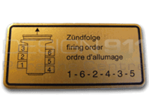 Aufkleber Schießbefehl. Porsche 911 69-78 / 930 75-77 / 914 - 90100650200