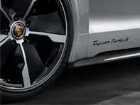 Model designation on doors. Porsche Taycan Turbo / Turbo S - 9J104480002, 9J104480002041, 9J10448000284A, 9J104480002V04, 9J10448000224K