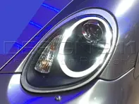 SCHEINWERFER PROJEKTOR HALOGEN + AURORA LICHT Porsche 987 05-08 SCHWARZES GLÄSER RHD - 99763115713, 99763115813