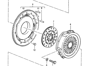 Kit frizione. Porsche 928 Sachs 2 dischi frizione, 1 spingidisco - 92811691100, 300512001, 92811601136, 92811601135, 92811603127