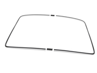 Front wind screen trim set black (4 pieces). Porsche 911 74-89 - 9115419110170K, 9115419120170K, 9115419210170K, 90154191128, 90154191228