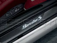 Side Sills Trims in Carbon with Logo, Illuminated. Porsche 981 Boxster / 718 (982) Boxster - 98104480030, 98104480031