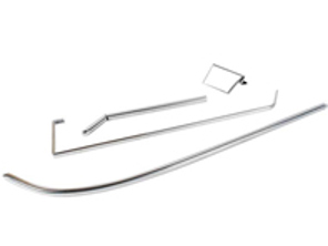 Set di finiture in lega per le tasche delle porte. Porsche 911 1969-73 - 901555016038K, 901555015037K, 1689803170, 1689803180, 901555015, 901555016 - URO-009905, URO-009906