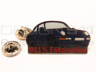 Pin Badge 'Porsche 911 Carrera - 100% Faszination' Azul oscuro