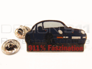 Speldbadge 'Porsche 911 Carrera - 100% Faszination' Donkerblauw