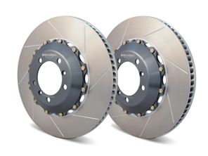 Brake disc / rotor slotted 2-pc front. Porsche 964 turbo / rs - 96535104300, 96535104400, 96535104500, 96535104600