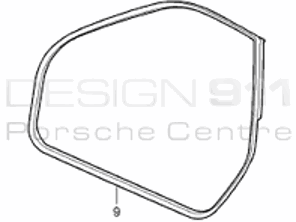 车门密封条。保时捷 996 轿跑车 - 99653707503, 99653707603, 99653707506