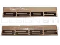 928 S - Sticker badge. Porsche 928S - 92850533504, 92850533205