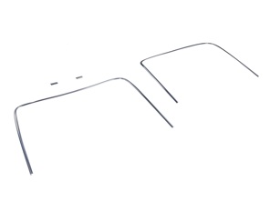 Chrom-Zierleistensatz für die Heckscheibe, Originalteil. Porsche 911 1965 bis 1983 - 64454192106, 90154591220, 90154591120